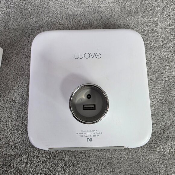 Wave White Noise Machine Adjustable Timer Multiple Sound Options & Power Adapter - Picture 5 of 6